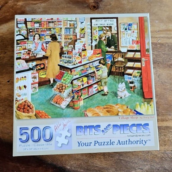 Other - VILLAGE SHOP by BITS & PIECES - 500 Piece Large Jigsaw Puzzle 100% Complete EUC